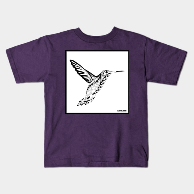 hummingbird pattern ecopop Kids T-Shirt by jorge_lebeau